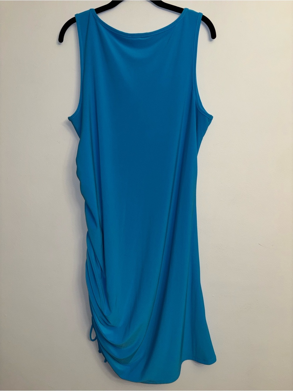 Express Bright Blue Ruched Side Tank Dress - Picture 6 of 7